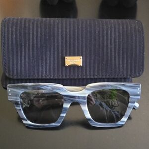 Dolce & Gabbana Blue and Gray Sunglasses with Case